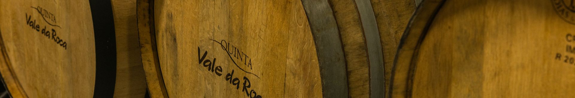 Wooden wine barrels of Quinta Vale da Roca wine